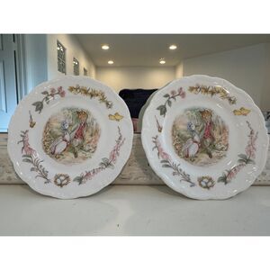 2 Royal Albert Bone China Beatrix Potter Jemima PuddleDuck Tea Plates Vintage